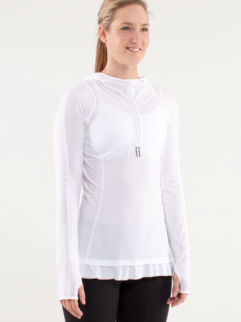 Lululemon Run: In The Sun Pullover White sz 8